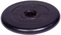 Диск обрезиненный, 20 кг диаметр 51 мм "Atlet" «BARBELL»