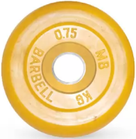 Диск обрезиненный, 0.75 кг диаметр 31 мм «BARBELL»
