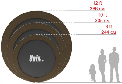 Батут BROWN «UNIX line» диаметр - 2.44 м (8 FT) внешняя сетка OUTSIDE
